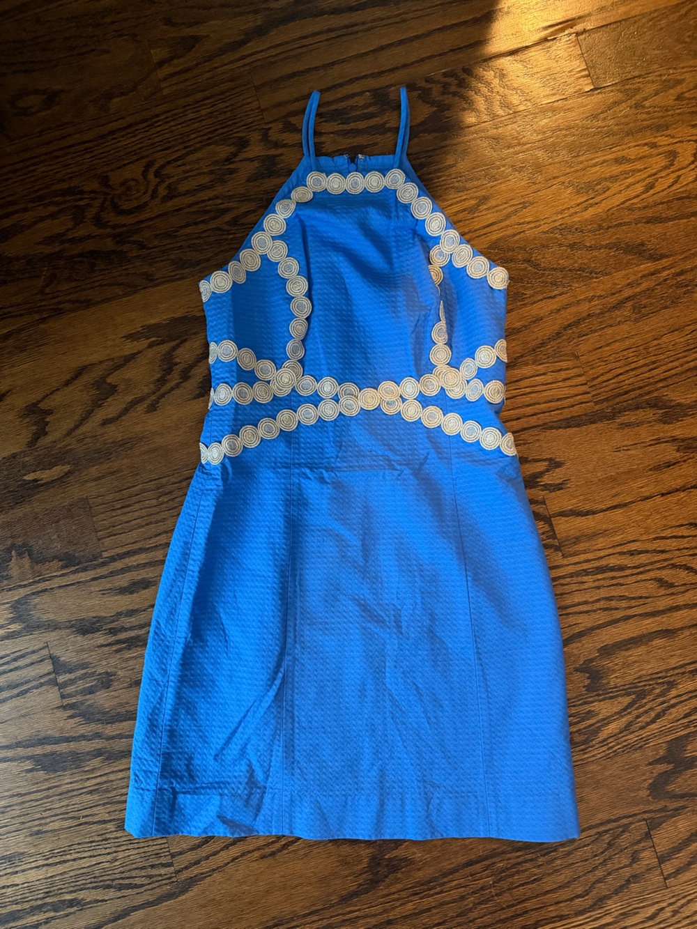 Lilly Pulitzer Bright Blue Mini Dress with White Trim